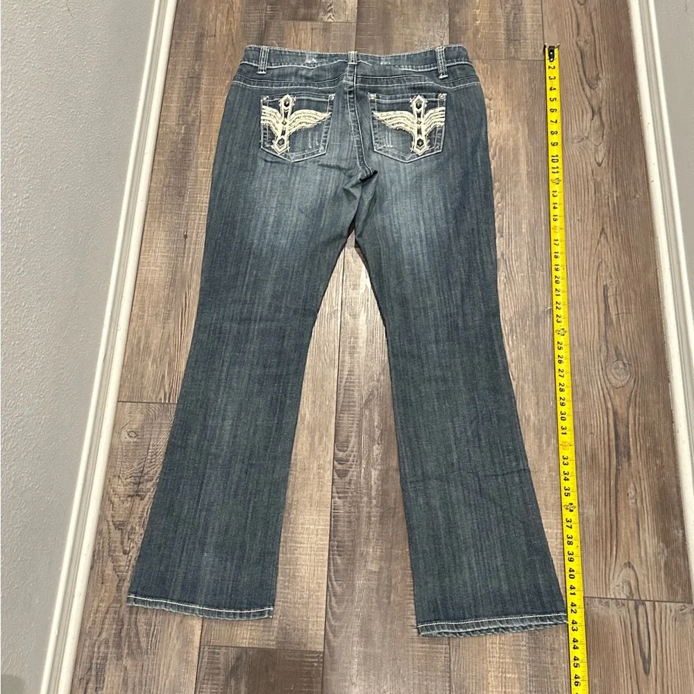 Women’s Boot Cut Jeans in Indigo Blue - Picture 7 of 8